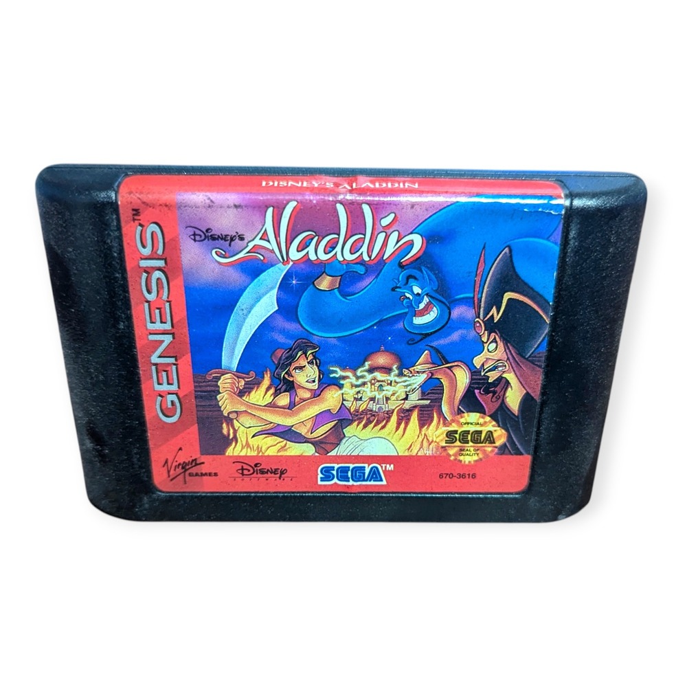 Disney's Aladdin Sega Genesis Video Game Cartridge Only 1993 Virgin Games‎